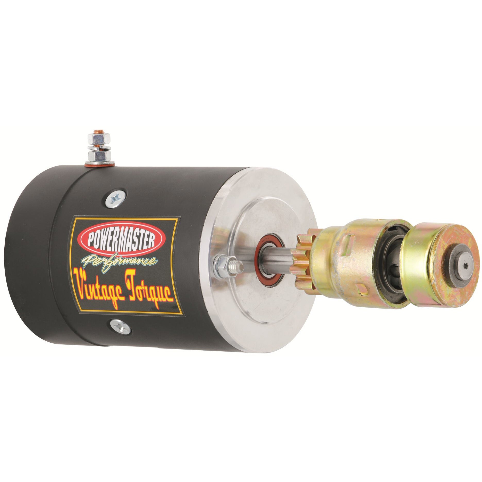 Powermaster Motorsports Flat Head Original Look Vintage Torque Starter Direct Drive Black Ford