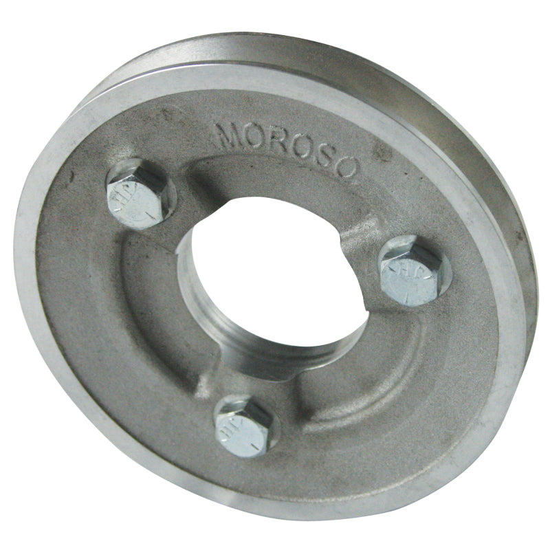 Moroso 4-Inch V-Belt Crankshaft Pulley - 1 Inch Width With Keyway For Engine Builds