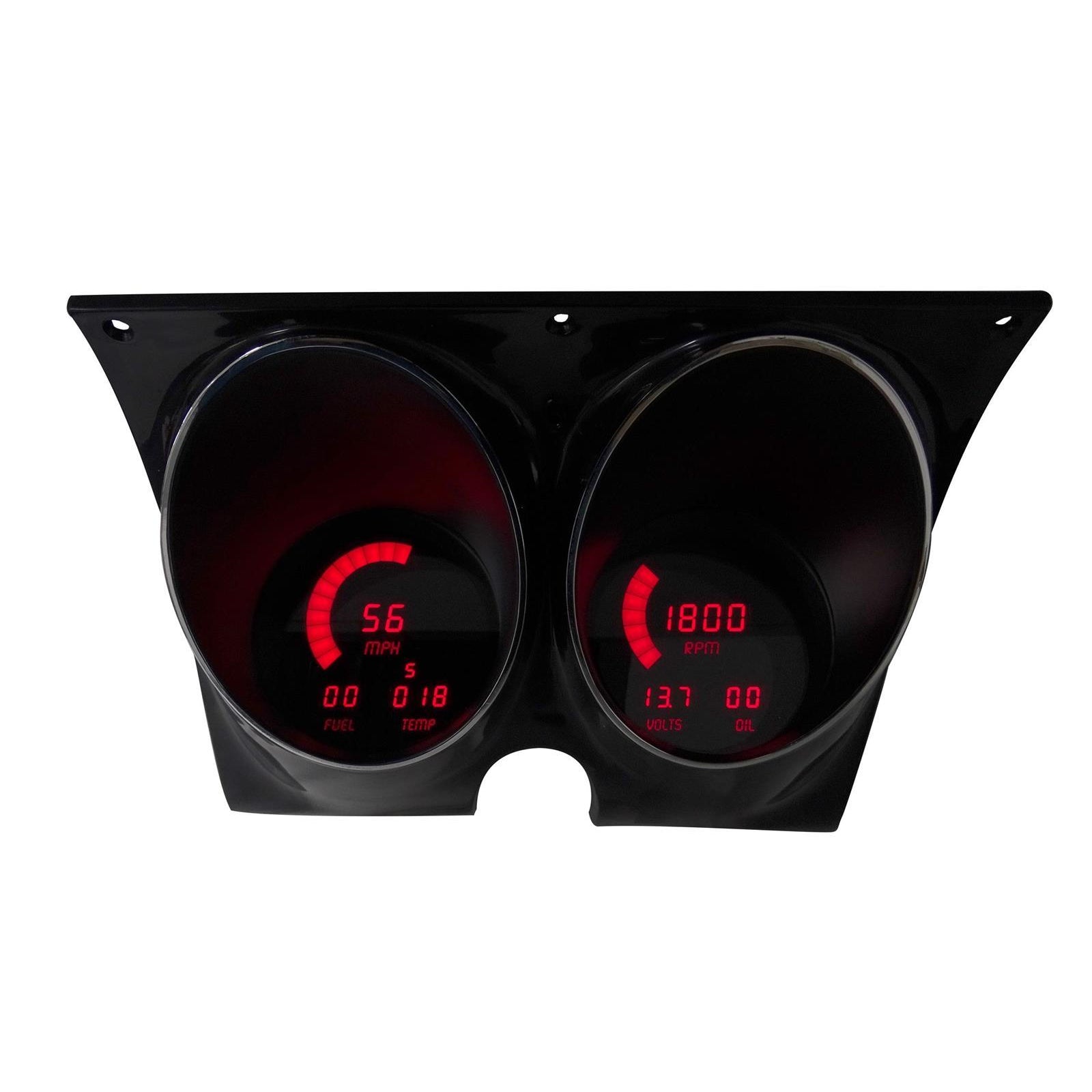 Intellitronix LED Digital Gauge Cluster Red LED Silver GM FBody