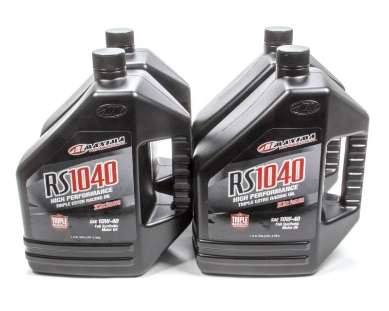 Maxima Racing Oils RS1040 Motor Oil ZDDP 10W40 Synthetic 1 gal Pit Stop USA