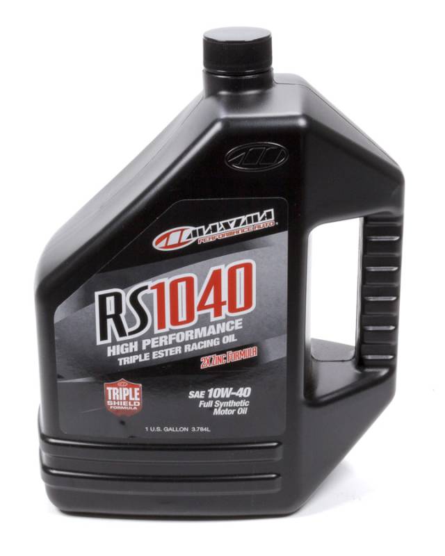 Maxima Racing Oils RS1040 Motor Oil ZDDP 10W40 Synthetic 1 gal Pit