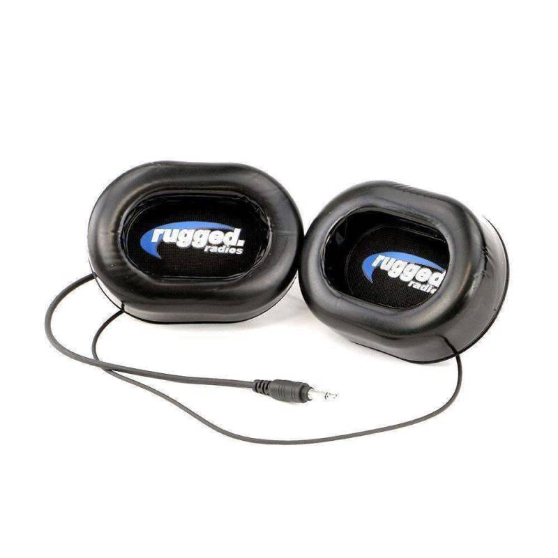 football helmet audio system Rugged Radios PRO-POD Headphones, Helmet, Gel Ear Cups, 3.5 mm Cord, Pair