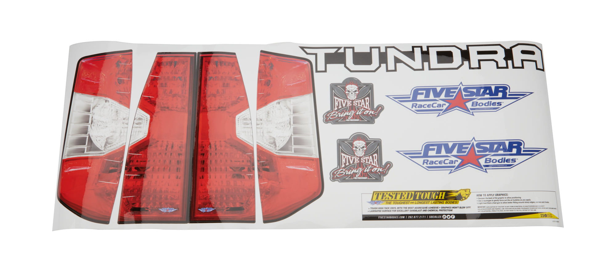 Five Star Race Car Bodies 2172144541 Five Star Toyota Tundra Tail ID