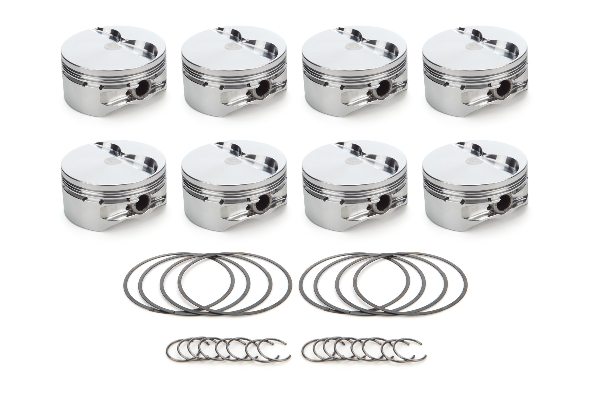Icon IC9913.040 Flat Top Forged Piston Set - Compatible With Small Block Chevy Engines (V8)