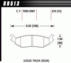 Brake Pad Sets - Street Performance - 2002-11 Dodge Truck D967 Pads (D967)