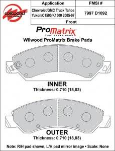 Brake Pad Sets - Street Performance - 2005-11 GM Truck D1092 Pads (D1092)