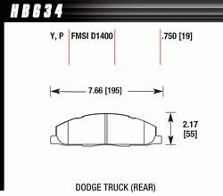 Brake Pad Sets - Street Performance - 2009-11 Dodge 2500/3500 Truck D1400 Pads (D1400)