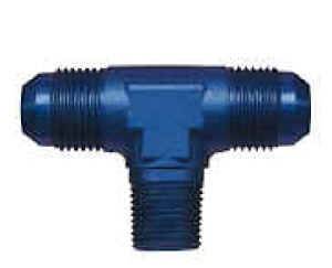 NPT to AN Fittings and Adapters - Male NPT on Side to Male AN Flare Tee Adapters