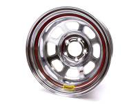 Bassett Racing Wheels - Bassett IMCA D-Hole Wheel - 15" x 8" - 5 x 4.75" - Chrome - 2" Back Spacing - 19 lbs.