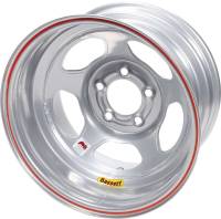 Bassett Racing Wheels - Bassett IMCA Inertia Wheel - 15" x 8" - 5 x 4.75" - Silver - 2" Back Spacing - 19 lbs.