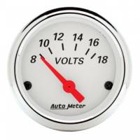 Auto Meter - Auto Meter Arctic White Voltmeter Gauge - 2-1/16"