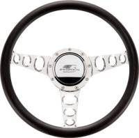 Billet Specialties - Billet Specialties Half Wrap Steering Wheel - Outlaw - Polished - 3-Spoke - 14 in. Diameter