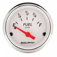 Auto Meter - Auto Meter 2-1/16" Artic White Fuel Gauge - 0-30 Ohms
