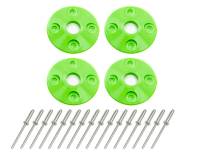 Dominator Racing Products - Dominator Racing Products 1-1/2" OD Scuff Plate 1/2" ID Screw On Plastic - Green