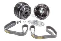 Jones Racing Products - Jones Racing Products 5 Rib Serpentine Pulley Kit Aluminum Black Anodized Small Block Chevy - Kit