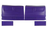 Dominator Racing Products - Dominator Racing Products Complete Nose Street Stock Fender Extensions Included Molded Plastic - Purple