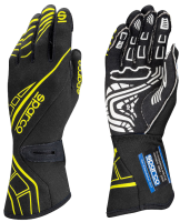 Sparco - Sparco Lap RG-5 Racing Gloves - Black/Yellow - Small / Euro 09