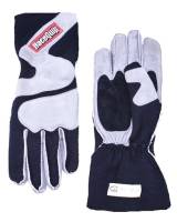 RaceQuip - RaceQuip 356 Series Outseam Gloves With Cuff - Black/ Gray  - Small