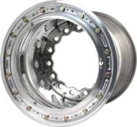 Keizer Aluminum Wheels - Keizer Matrix Modular Aluminum Wide 5 Beadlock Wheel w/ Mud Cover- 15 x 14" - 5" BS - Polished