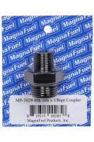 MagnaFuel - MagnaFuel Straight Adapter - 10 AN Male O-Ring to 3/8" NPT Male - Aluminum - Black Anodized