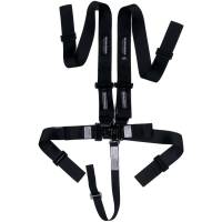 Ultra Shield Race Products - Ultra Shield Latch & Link 5 Point Harness - Pull Down Adjust - Bolt-On/Wrap Around - Individual Harness - Black