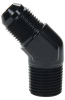 Allstar Performance - Allstar Performance 45° Adapter - 8 AN Male to 1/4" NPT Male - Aluminum - Black Anodize