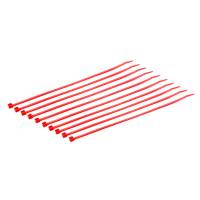 Taylor Cable Products - Taylor Wire Ties - Red - 8" Length, 1/16" - (10 Pack)