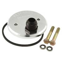 Peterson Fluid Systems - Peterson Oil Filter Block Off Plate - Chevy Bow Tie Block -12 AN Fitting w/ (2) 5/16"-18 Bolt Mount