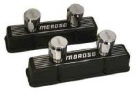 Moroso Performance Products - Moroso Die-Cast Aluminum Valve Covers - Black Epoxy Finish - SB Chevy - Tall Design - Two Breather Tubes