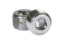 Moroso Performance Products - Moroso 1/2" NPT Chrome Pipe Plugs - (2 Pack)