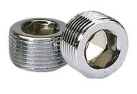 Moroso Performance Products - Moroso 3/4" NPT Chrome Pipe Plugs - (2 Pack)