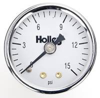 Holley - Holley Fuel Pressure Gauge - 0-15 PSI