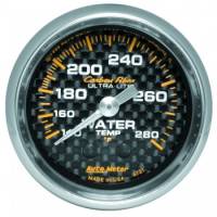 Auto Meter - Auto Meter Carbon Fiber Water Temperature Gauge - 2-1/16" - 140°-280° F