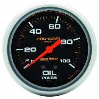Auto Meter - Auto Meter Pro-Comp Liquid Filled Oil Pressure Gauge - 2-5/8" - 0-100 PSI
