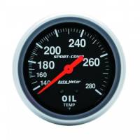 Auto Meter - Auto Meter 140-280°  Sport-Comp Oil Temperature Gauge - 2-5/8"