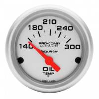 Auto Meter - Auto Meter Mini Ultra-Lite Electric Oil Temperature Gauge - 2-1/16" - 140 - 300 Deg. F