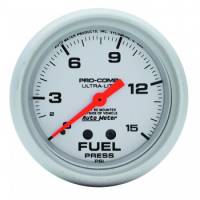 Auto Meter - Auto Meter Ultra-Lite Fuel Pressure Gauge - 2-5/8" - 0-15 PSI