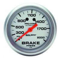 Auto Meter - Auto Meter Ultra-Lite Brake Pressure Gauge - 2-5/8" - 0-2,000 PSI