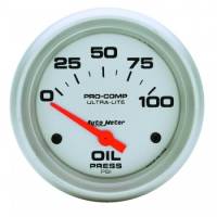 Auto Meter - Auto Meter Ultra-Lite Electric Oil Pressure Gauge - 2-5/8" - 0-100 PSI