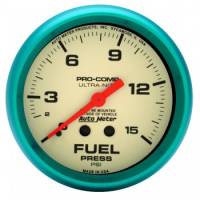 Auto Meter - Auto Meter Ultra-Nite Fuel Pressure Gauge - 2-5/8" - 0-15 PSI