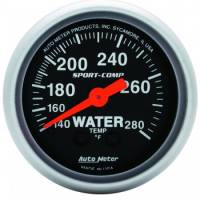 Auto Meter - Auto Meter 2-1/16" Mini Sport-Comp Electric Water Temperature Gauge - 140-280