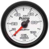 Auto Meter - Auto Meter 2-1/16" Phantom II Oil Pressure Gauge - 0-100 PSI