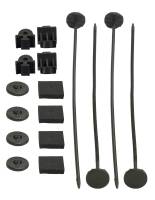 Derale Performance - Derale Electric Fan, Oil Cooler Nylon Mounting Kit - Includes 4 Plastic Rods - Clips and Pads