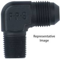 Fragola Performance Systems - Fragola Aluminum AN to NPT 90 Adapter - Black -10 AN to 3/4" NPT