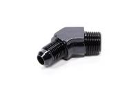 Fragola Performance Systems - Fragola Aluminum AN to NPT 45 Adapter - Black -06 AN to 1/2" NPT