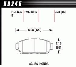 Disc Brake Pads - Brake Pad Sets - Street Performance - 1994-2001 Honda/Acura D617 Pads (D617)