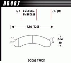 Disc Brake Pads - Brake Pad Sets - Street Performance - 2000-02 Dodge 2500/3500 Truck D821 Pads (D821)