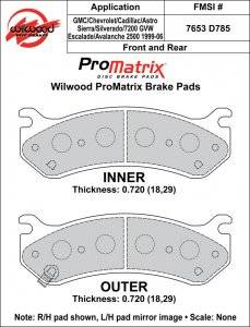 Disc Brake Pads - Brake Pad Sets - Street Performance - 2001-12 GM Truck D785 Pads (D785)