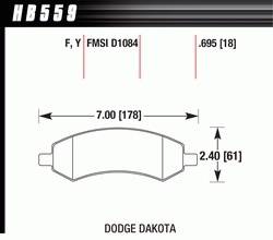 Disc Brake Pads - Brake Pad Sets - Street Performance - 2005-10 Dodge Ram 1500 Truck D1084 Pads (D1084)