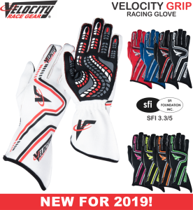 Racing Gloves - Shop All Auto Racing Gloves - Velocity Grip Gloves - SALE $79.99 - SAVE $30